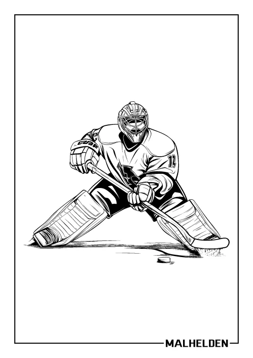 Ausmalbild Eishockeytorwart Im Spiel Kostenlose PDF Ausmalbild Eishockeytorwart Im Spiel Kostenlose PDF