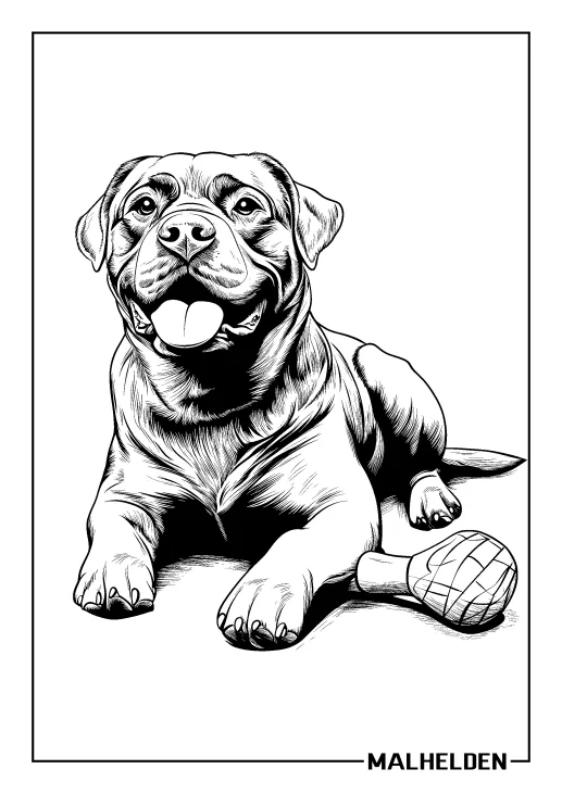 Ausmalbild Rottweiler Rottweiler Ausmalbilder | kostenlose PDF Malvorlagen